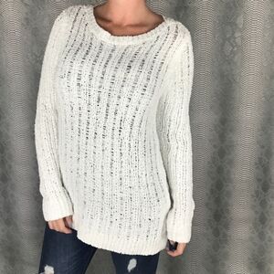 MICHAEL Michael Kors White Cotton Knit Sweater Size Medium